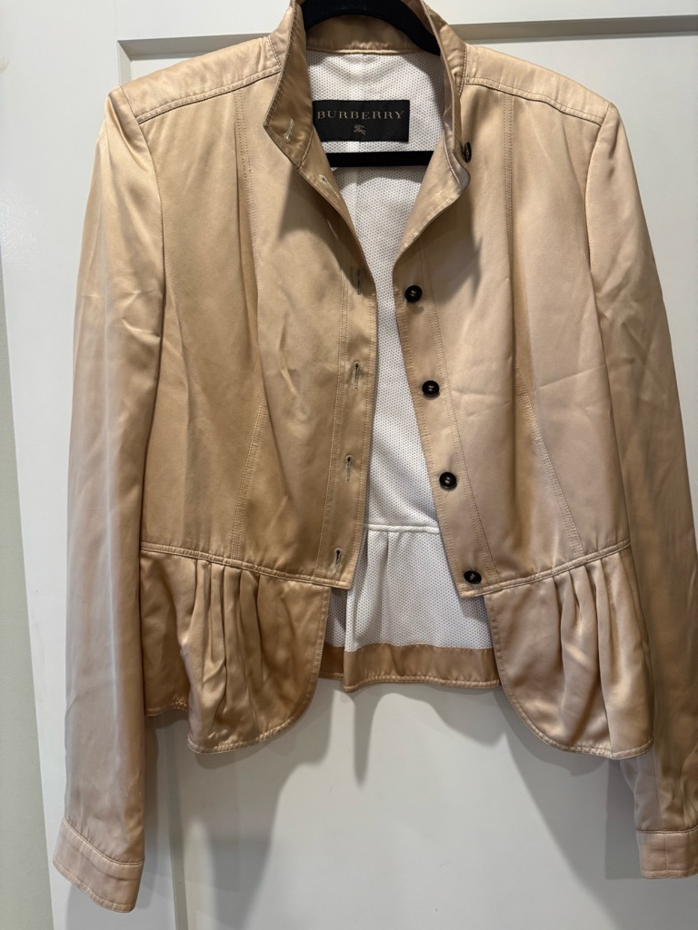 Burberry Light Beige  Peplum Jacket